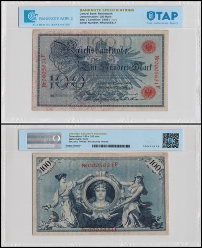 Germany 100 mark 1908 - germany,